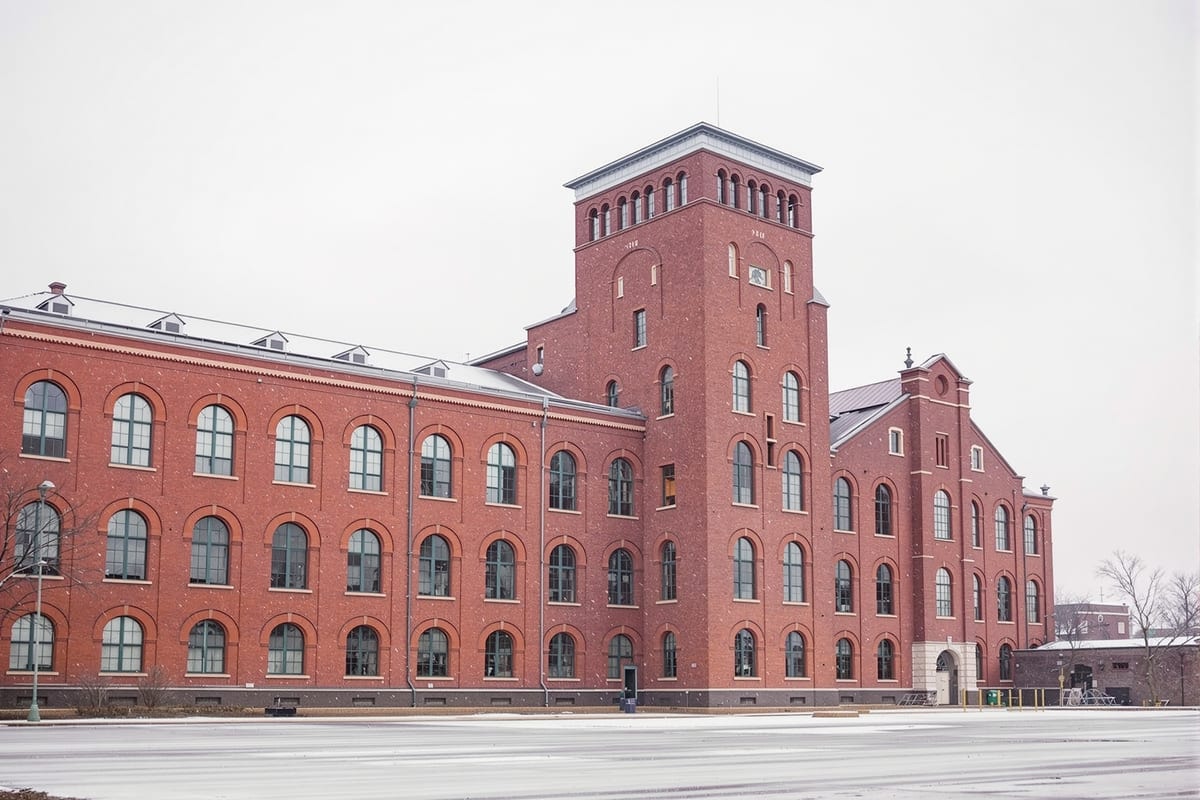 Nineteenth-century brick textile mill on the Massachusetts SouthCoast
