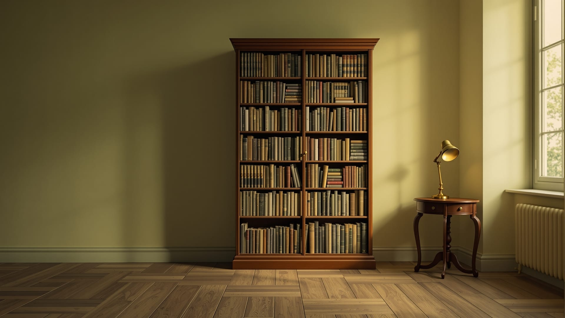 Local-interest bookcase in a small bookshop